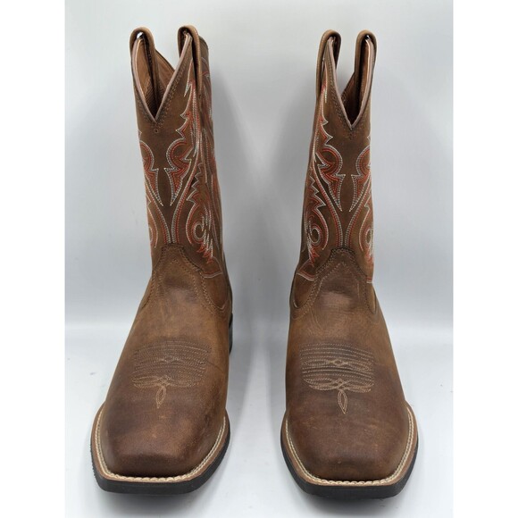 Ariat Sport Herdsman Mens 10 EE Brown Leather Square Toe Western Cowboy Boots main image 7